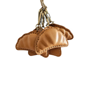 Leather Croissant Key Ring/ Bag Charm